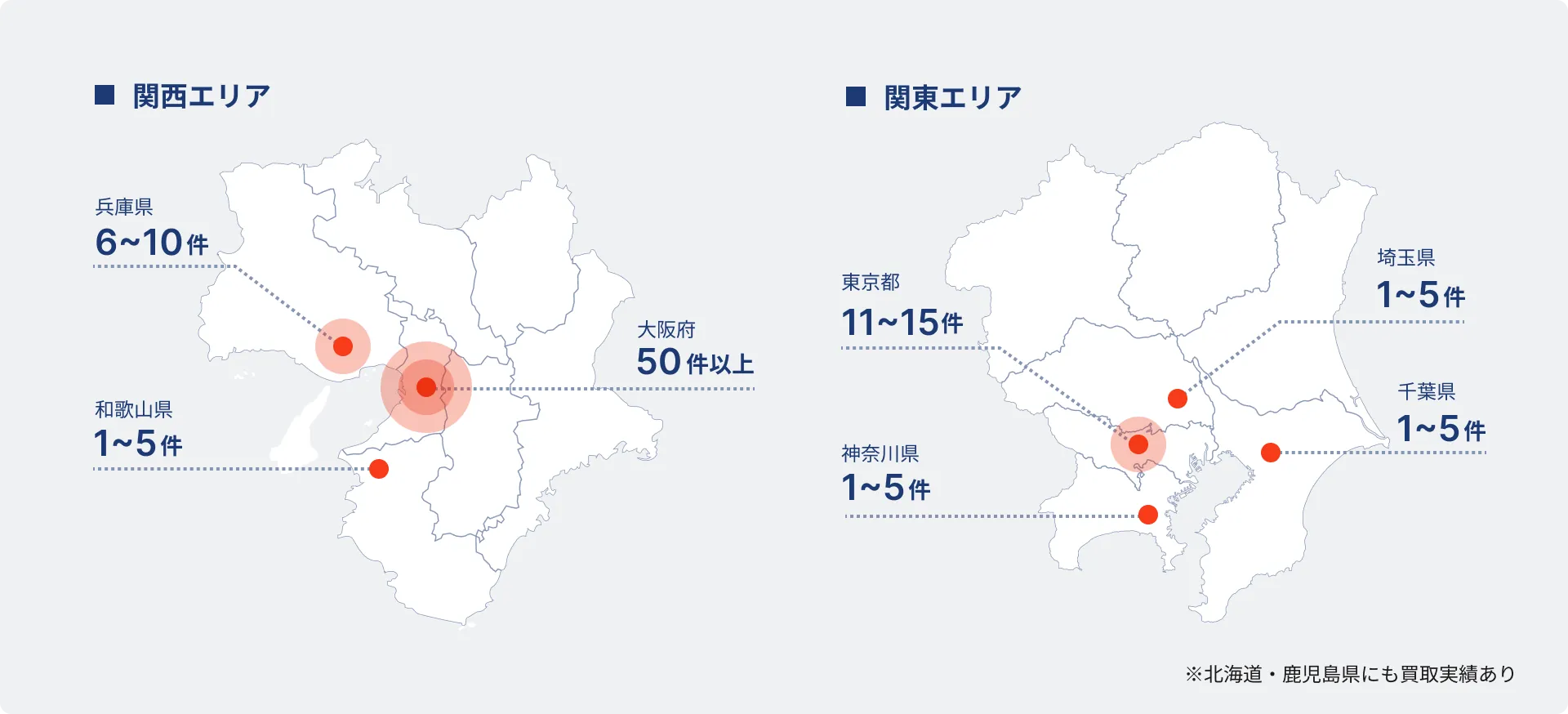 買取実績エリアマップ